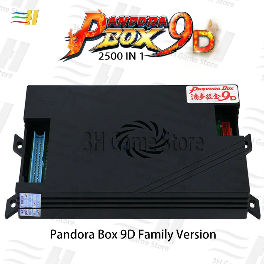  2019 caja de Pandora 9d 2500 en 1 Tarjeta de versión familiar soporte 3d juego para consola arcade 
