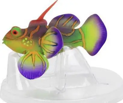 3 цвета силиконовый Аквариум Искусственный светящийся лягушка рыба украшение для аквариума милый зеленый мандарин редкий рыбный орнамент - Цвет: Purple