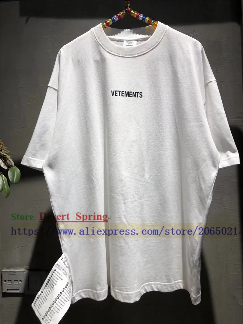 Vetements футболка для мужчин и женщин 1:1 лучшее качество Футболка большой ярлык хип