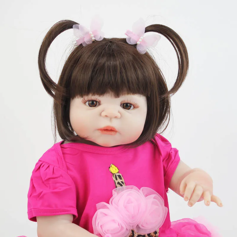 55 см силиконовая кукла-реборн на все тело для девочки Boneca виниловая кукла для новорожденных принцесс Bebe Alive подарок на день рождения
