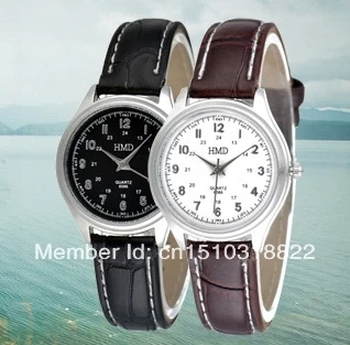 Free shipping PU Leather band waterproof quartz wacth For men and women Lovers | Наручные часы