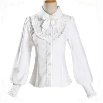 

Winter new plus velvet thick warm bottoming shirt Lolita Slim temperament fashion sweet retro shirt