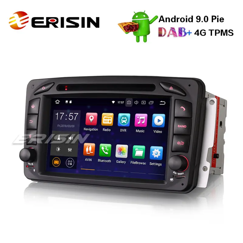 Perfect Erisin ES4863C 7" Car DVD Player GPS Android 8.1 DAB+ 4G Wifi TPMS DVR for Mercedes Benz Viano Vito W203 2