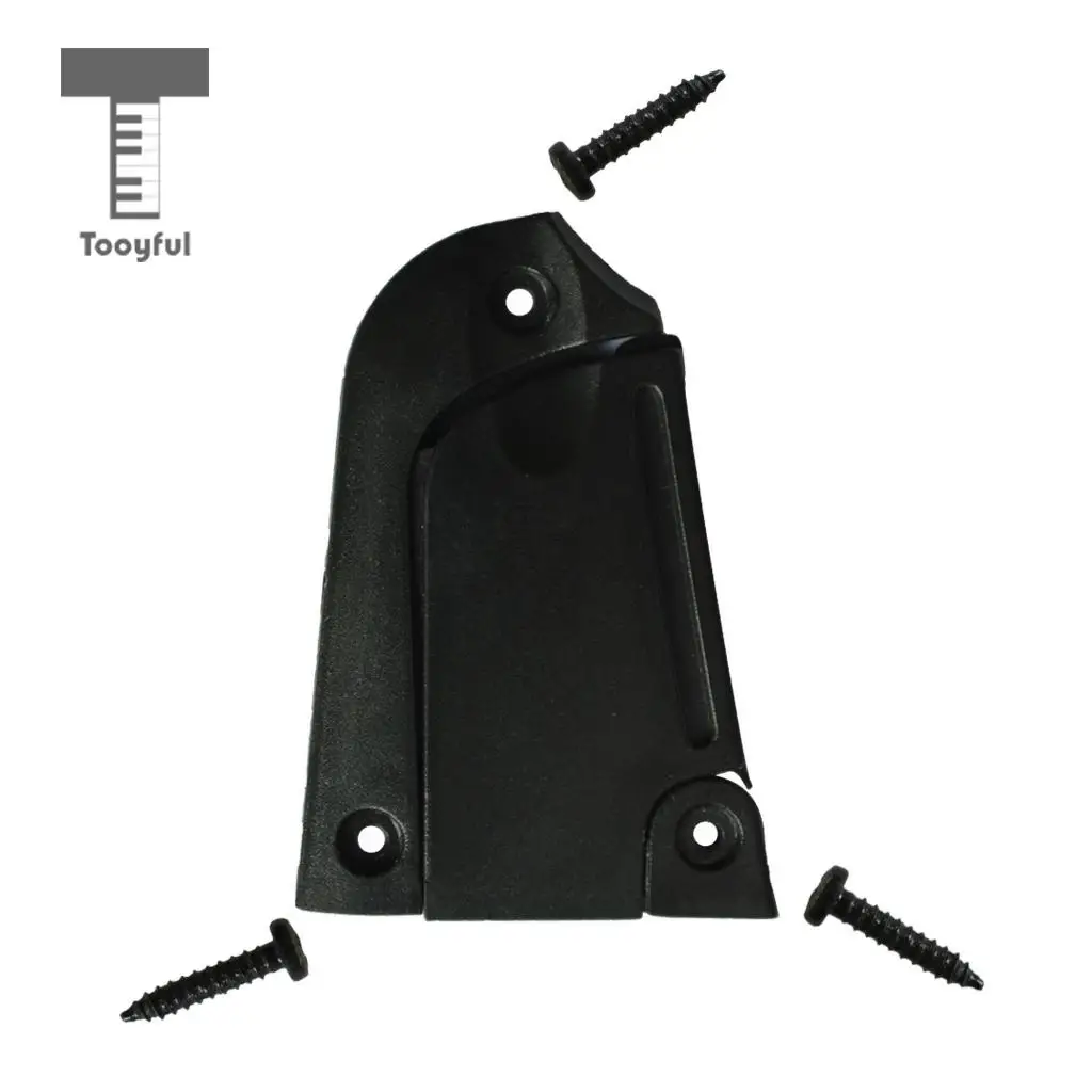 Tooyful Black 3 Hole Truss Rod Cover Plate with Screws for Electric Guitar Parts