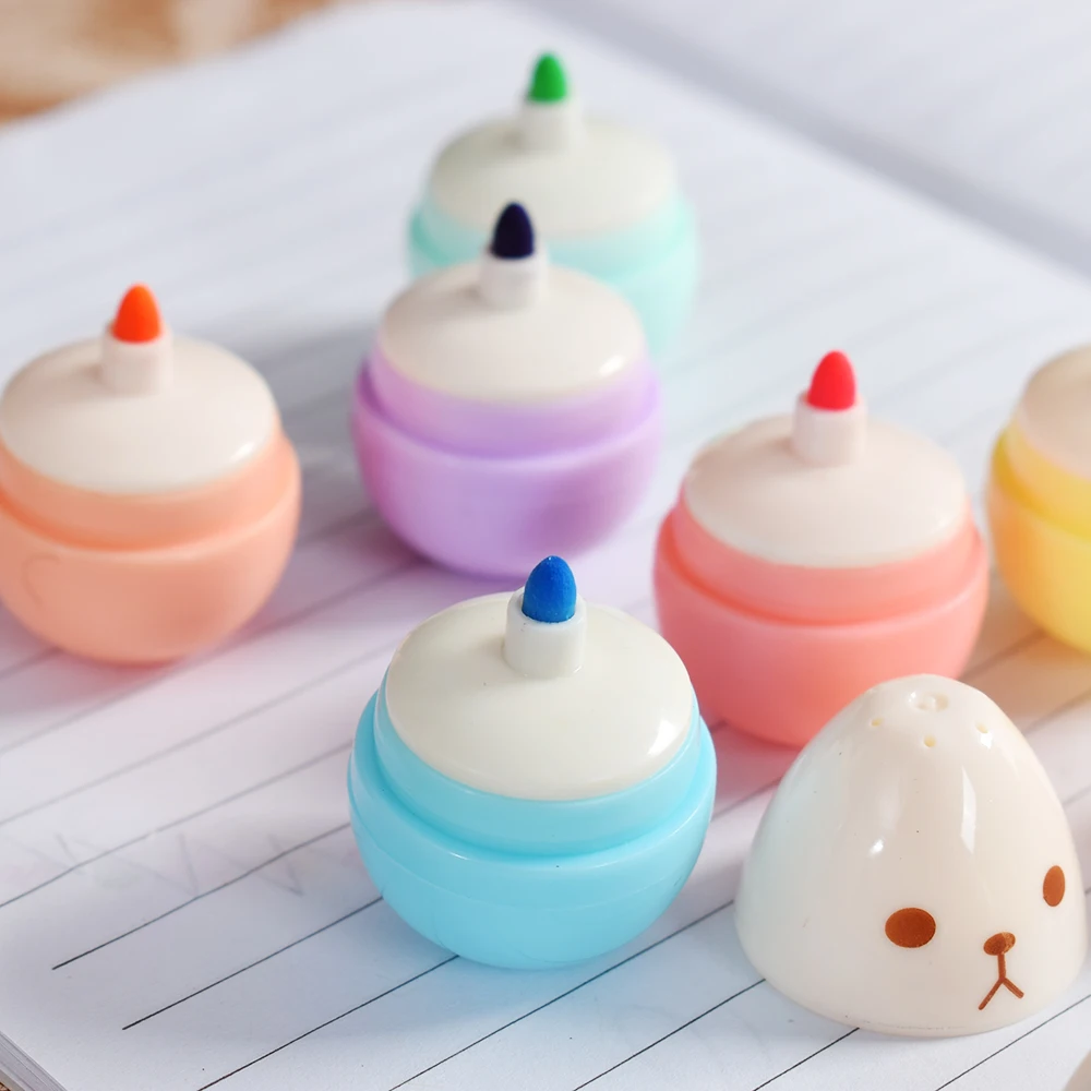 6 шт./лот мини маркер smile egg кавайные ручки канцелярский материал escolar papelaria