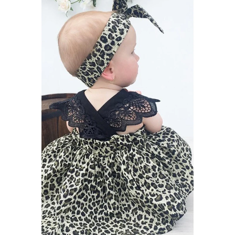 Семейные комплекты для маленьких девочек; леопардовое Сетчатое платье; платье-комбинезон с рукавами; одежда для детей и дочек; платья для девочек+ повязка на голову; 2 предмета