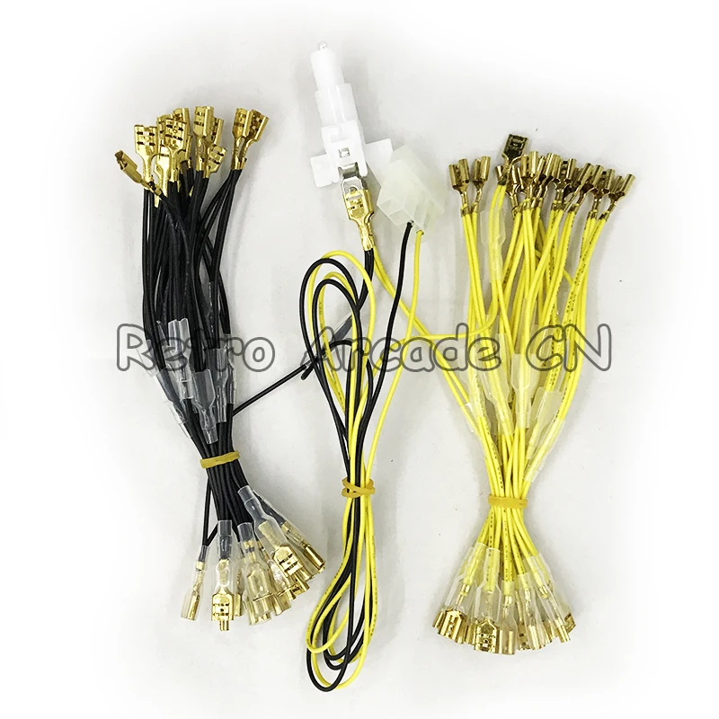 6.3 ملليمتر محطة الألعاب زر Led ضوء كابل سلك تسخير إلى PC امدادات الطاقة 5 فولت/12 فولت لمبة سلسلة إشارة سلك ل 18/32 قطع