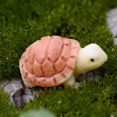 Милая Мини модель черепахи из смолы для черепах сад миниатюры DIY Кукольный дом/Террариум/суккуленты/микро ландшафтное украшение - Цвет: 1PC yellow