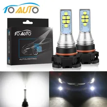 2pcs H16 LED Bulbs 3535 Chips Car Fog font b Lamp b font 12V 1400LM Car