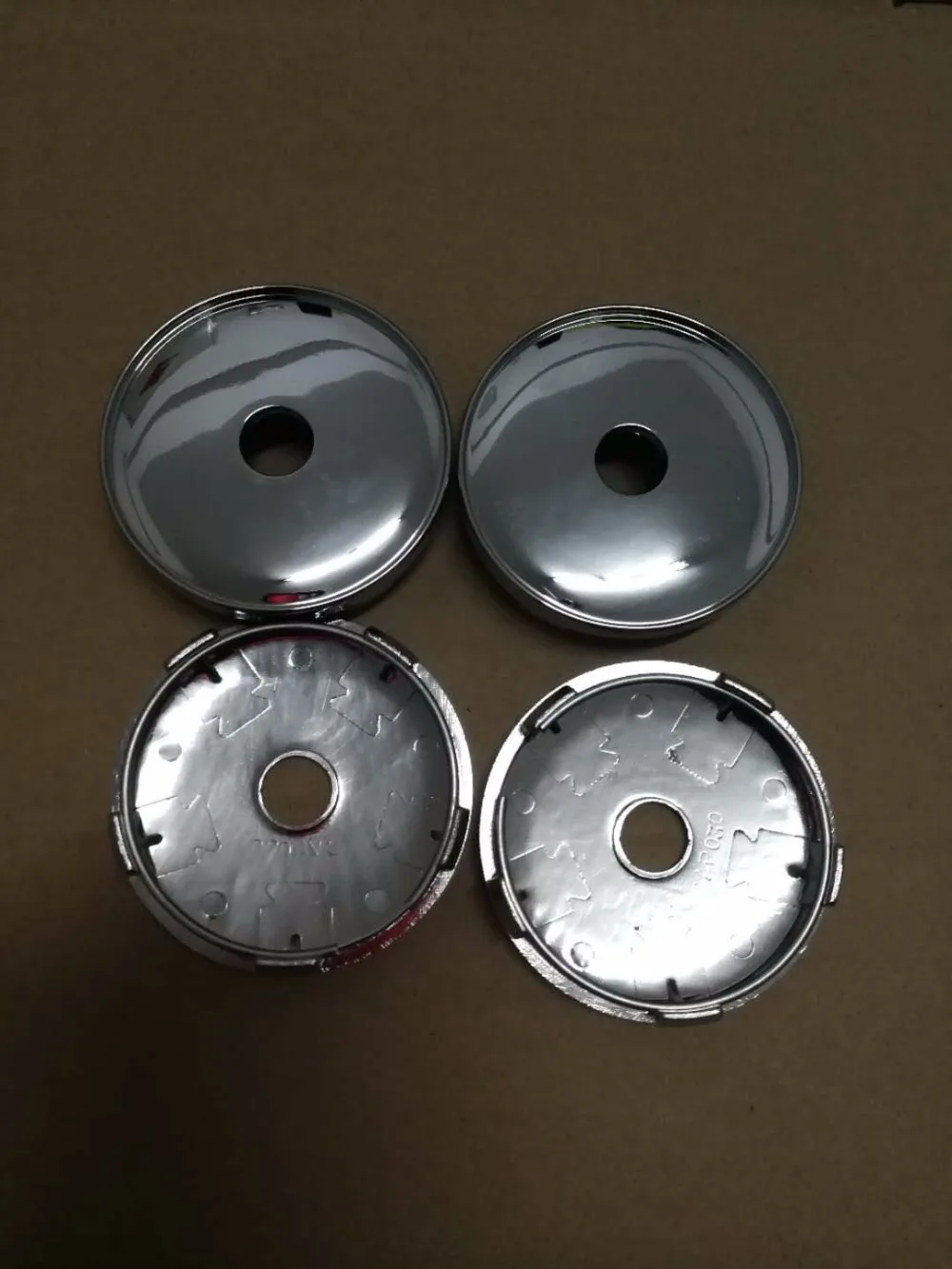 50X Car 60mm ABS Chrome Black Custom Wheel Hub Centre Center Caps Base