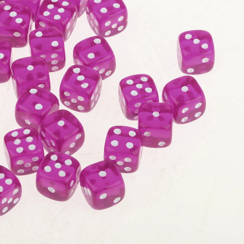 Perfeclan 50pack of Six Sided Dices D6 Dice for Dungeons & Dragons D&D RPG Board Games D6 Dice Set 12mm