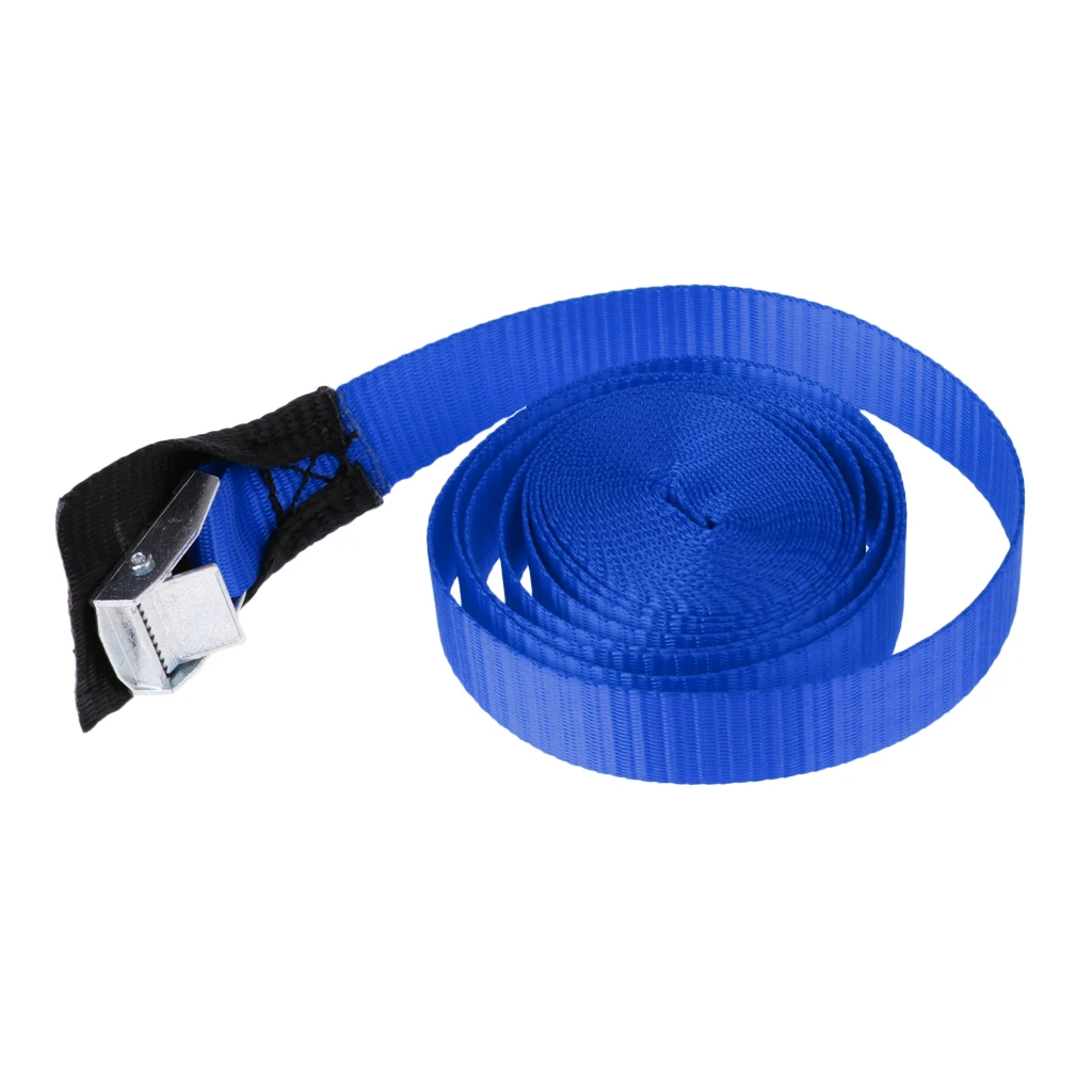 1 inch Wide 5 Meters / 3 Meters Kayak Tie Down Strap Pack Lash Belt Metal Buckle Fabric Protector Luggage Cargo Lash Belt