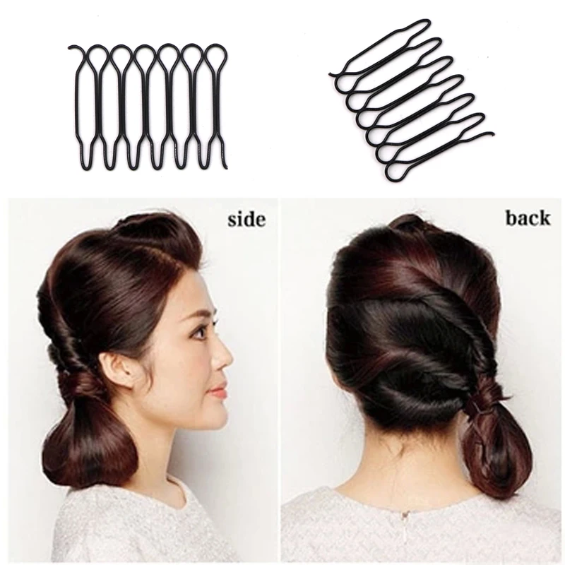 

6 Pcs Professional Head Hairgrips Barrettes Headwear Hairpins Hair Styling Tools Black Hair Clip For Women Hair Accessories