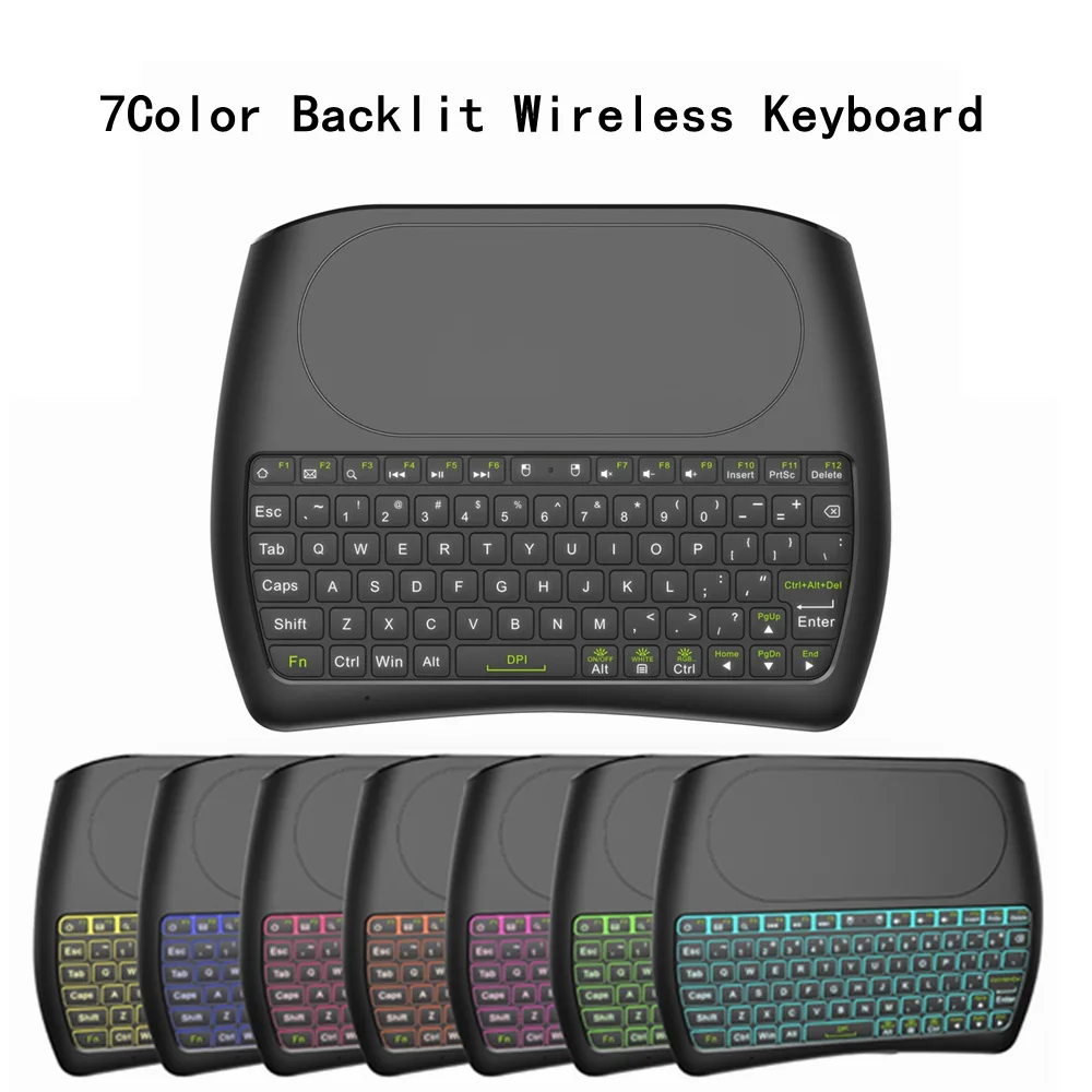 

Backlight D8 Pro Plus i8 English Keyboard 2.4GHz Wireless Keyboard Air Mouse Teclado Touchpad Handheld for Android TV BOX PC