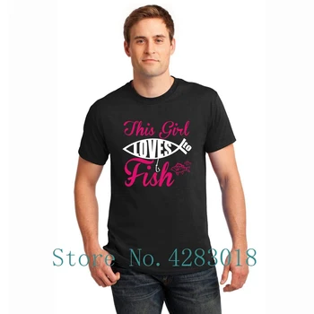 

Fishing This Girl Loves To Fish T Shirt O Neck Kawaii Crazy Men T Shirt Sunlight Camisas Shirt 100% Cotton Fitted Top Quality