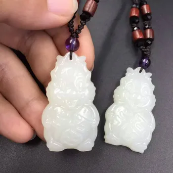 

Hetian yu Carved Dragon Pendant ecoworld 3015#