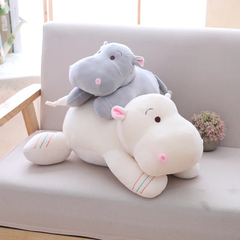 

30cm&40cm&50cm Fluffy Super Soft Hippos With Tail Plush Stuffed Animal Toy Christmas Gifts baby sleeping toy