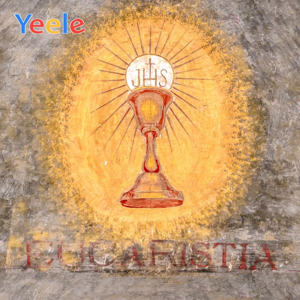 

Yeele Glitter Eucaristia Holy Communion Sacred Chalice Of Jesus Scene Photography Background Photographic Backdrops Photo Studio