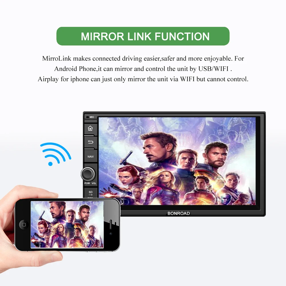 Flash Deal Bonroad 7" Android8.1 Car Multimedia Player GPS Navigation For Nissan For Kia For Hyundai Car autoradio Audio Stereo  (No DVD) 15