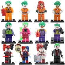 Joker Batman Figure Suicide Squad Harley Quinn Villain Building Blocks Legoedly Bricks Classic Super Hero Kid