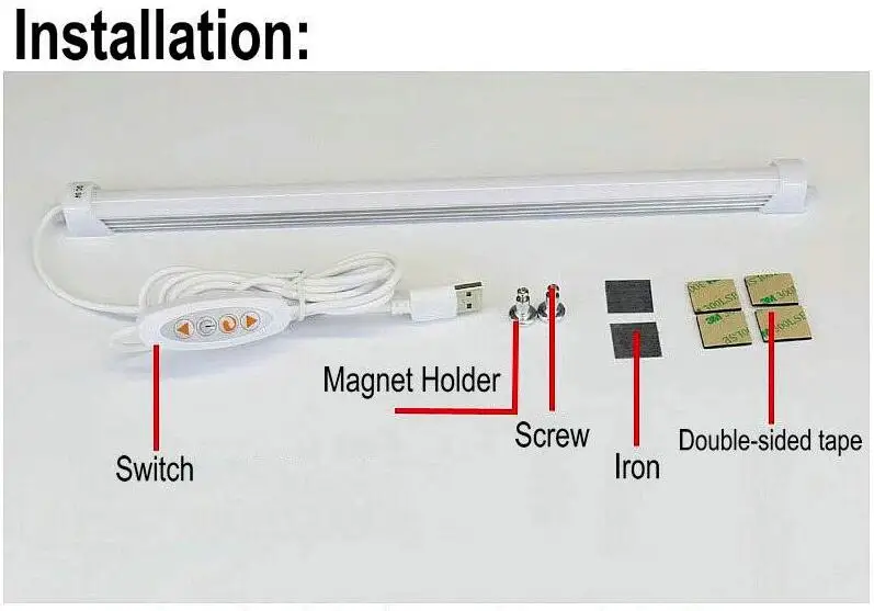 Светодиодный светильник 5 в USB 5 Вт 7 Вт теплый белый регулируемая светодиодная лента портативный для чтения под шкафом Кемпинг настольная лампа