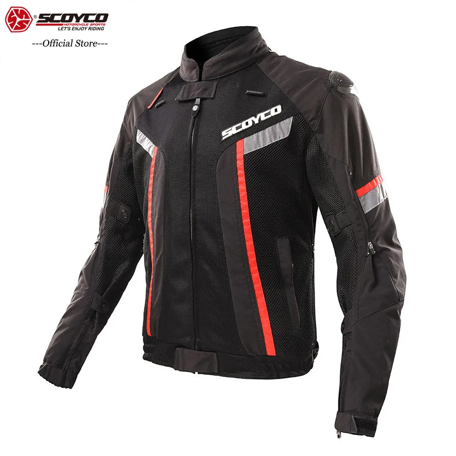 

SCOYCO 2019 Motorcycle Jacket Ventilate Mesh Waterproof Lining Built-in Shoulder Guard Shockproof MBX/MTB Motocross Jacket JK72