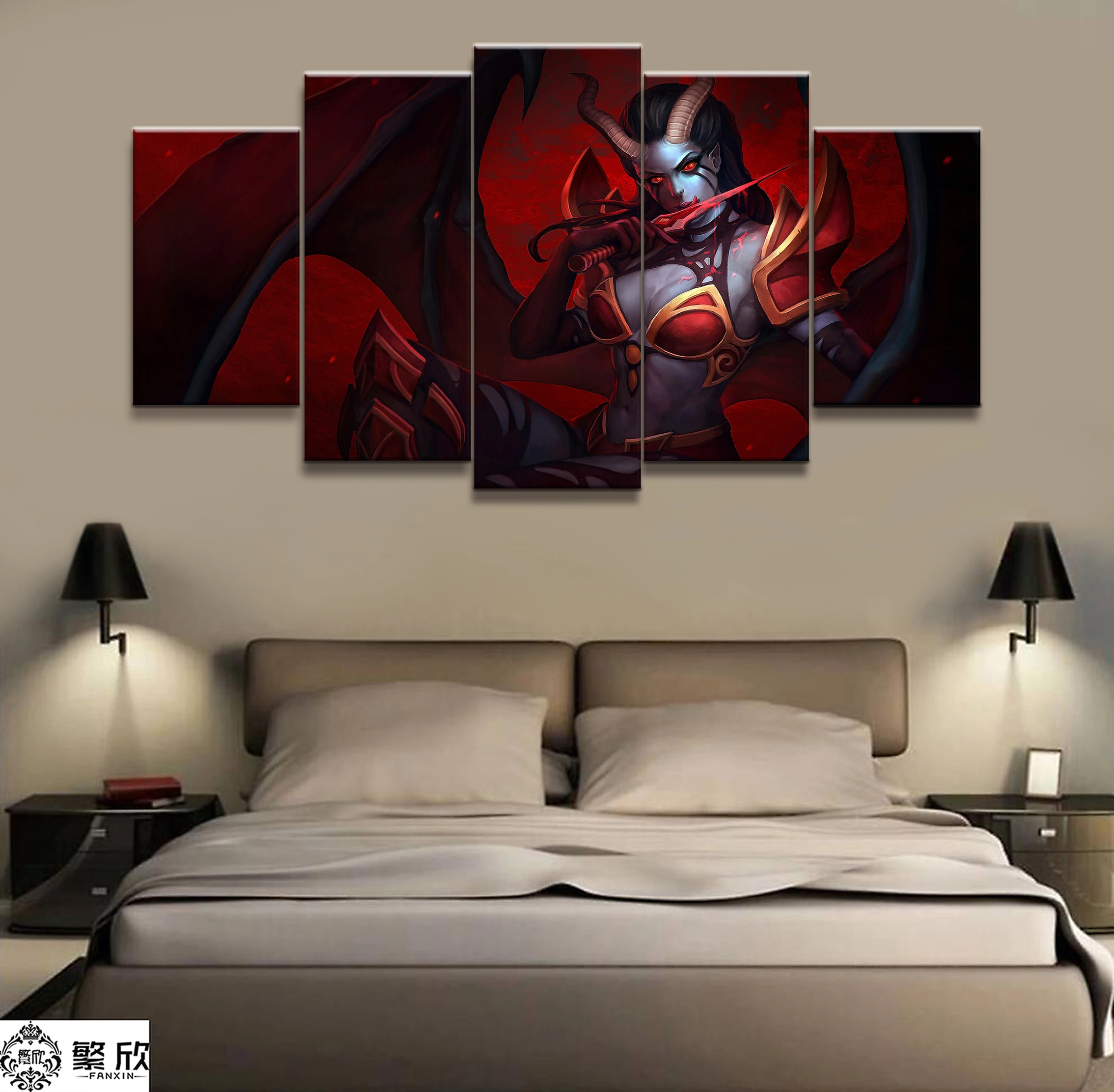  Wall Art Game Poster 5 Pieces DOTA 2 Poster Printed Canvas Painting Pictures Modern Painting On Can