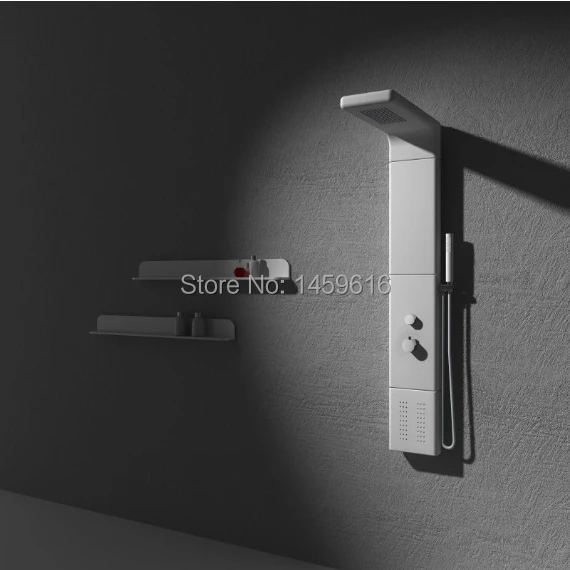 

Wall hung Solid Surface Stone Shower Panel with thermostatic faucet shower Column WD0047
