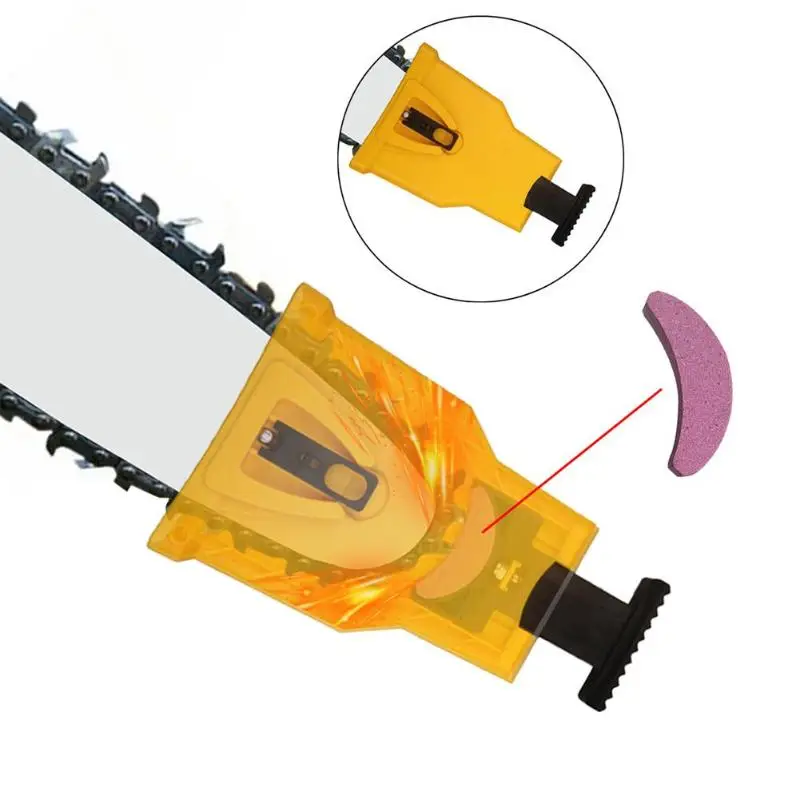 

Portable Chain Saw Sharpener Unique Proprietary Teeth Chain Sharpening Stone Woodworking Grinder Tools New