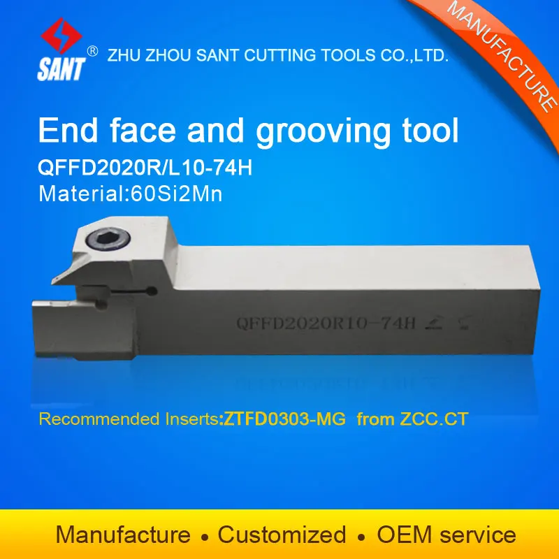 

CNC turning tool Grooving tool holder QFFD2020R10-74H with ZCC.CT inserts ZTFD0504-MG selling hot in abroad