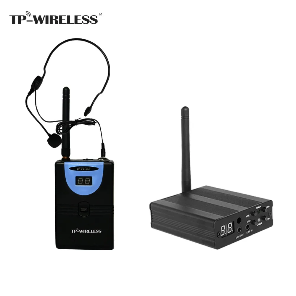 TP-wireless 2,4 ГГц аудио приемник беспроводная гарнитура микрофонная система идеально подходит для обучения, интервью, речи, конференции, церкви