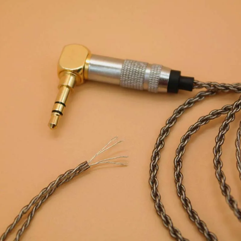 JINSERTA DIY ремонт наушников кабель для замены Аудио покрытием серебро 3,5 мм наушники гарнитура вкладыши переплетения провода обслуживания