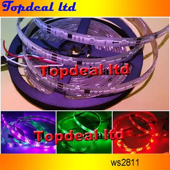 

5M Waterproof 150LED WS2811 IC 5050RGB Dream Color 30LED/M DC12V Pixel Strip White PCB