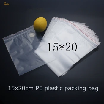 

Bags Zipper Lock Transparent Plastic Pe 15x20cm 100pcs Size seal Clear Packaging Free Shipping