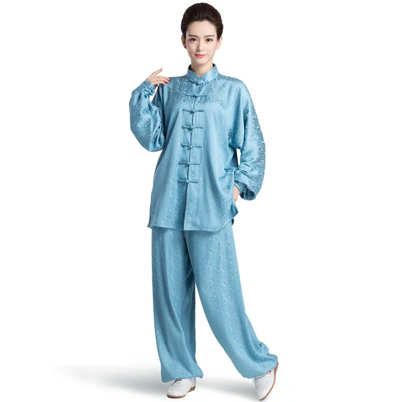 

New style Longfeng pattern Chinese Woman Kung Fu Suit Tai Chi Clothing Women taiji Uniform wushu kung fu clothes 4 colors