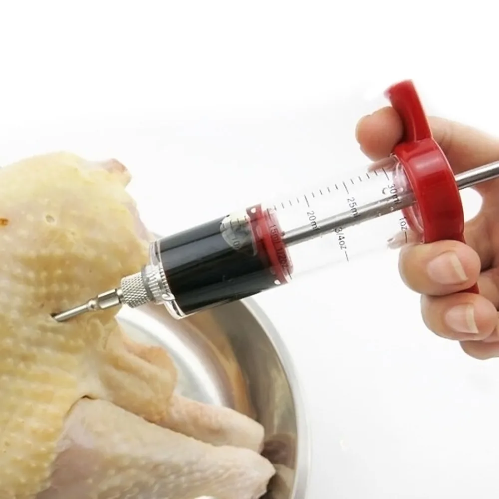 BBQ Barbecue Marinade Sauce Injector Turkey Needle Seasoning Injection Syringein BBQ from Home