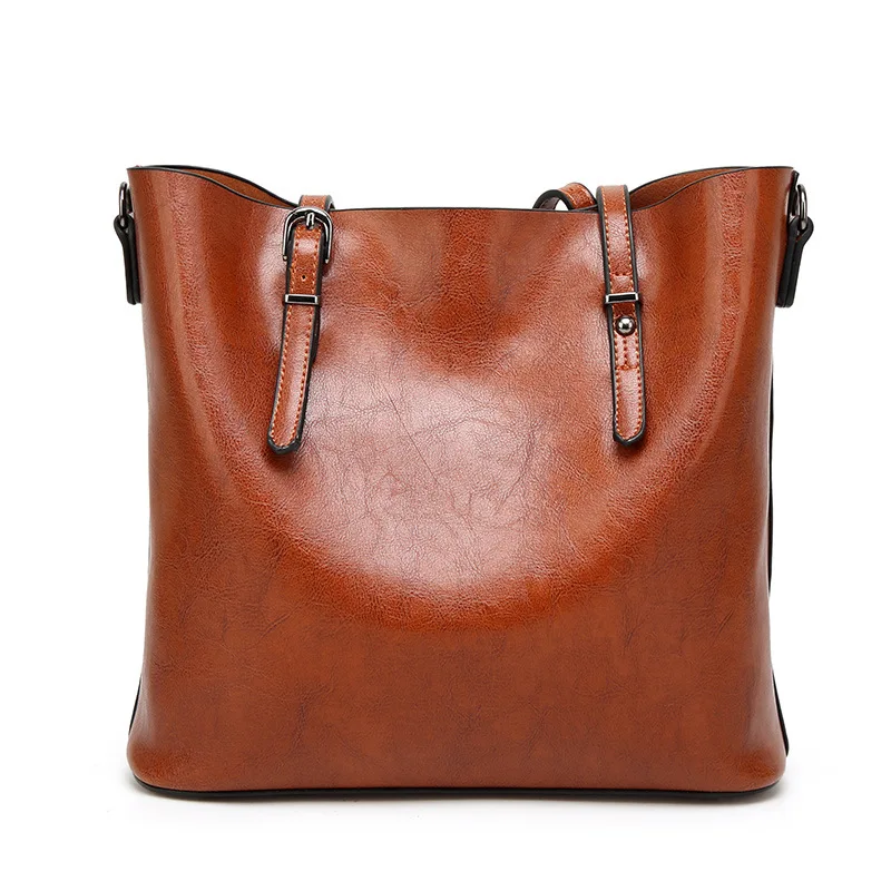 

2019 New Brand Women Leather Handbags Lady Large Tote Bag Female Pu Shoulder Bags Bolsas Femininas Sac A Main Brown Black Red