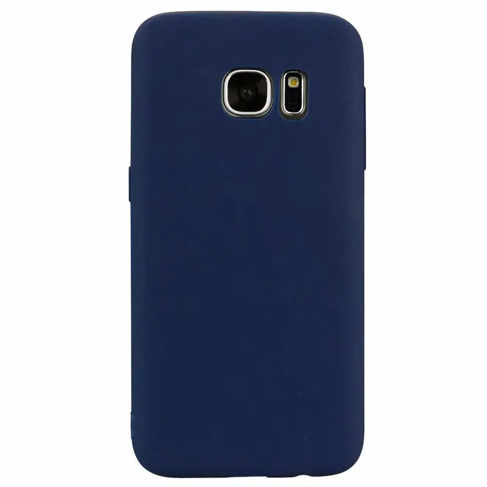 Dark Blue HYSOWENDLY Ультратонкий Мягкий ТПУ Матовый чехол Чехлы для samsung Galaxy S8 S8Plus S7 S6 edge силиконовые розовые чехлы для телефонов Fundas - Цвет: Dark Blue