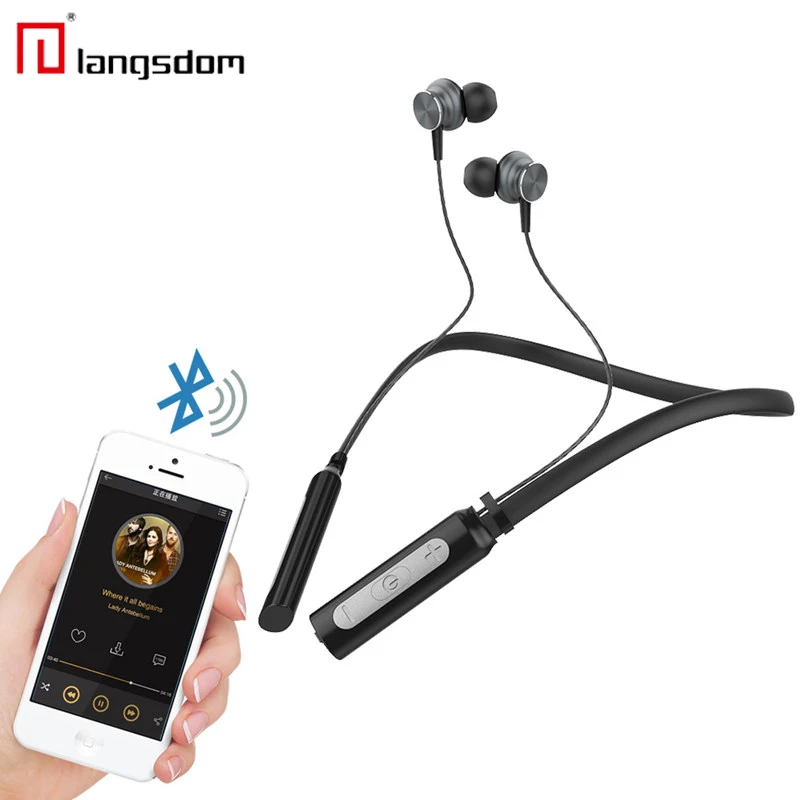 

Langsdom L9 Bluetooth Earphone Wireless Headphones With Mic IPX4 Waterproof Sports Earbuds Headset Fever Earphone For Phone
