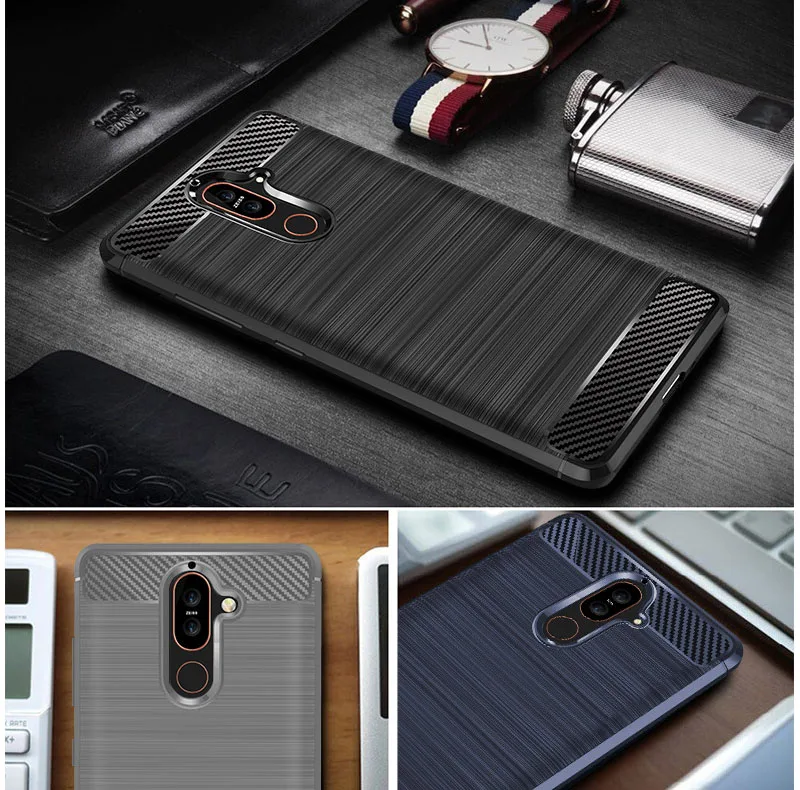 

For Nokia 7 Case Nokia 7 Plus Cover On For Nokia 7+ Premium Original Silicone Soft Business Mix Hybrid Protective Shell