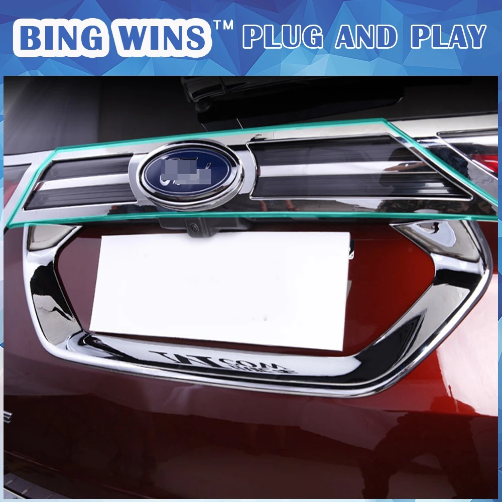 

Car Styling Rear door Logo Strip Frame Trim For Ford Edge 2015 2016 Chromium Styling rear Cover Sticker Strip trim Accessories