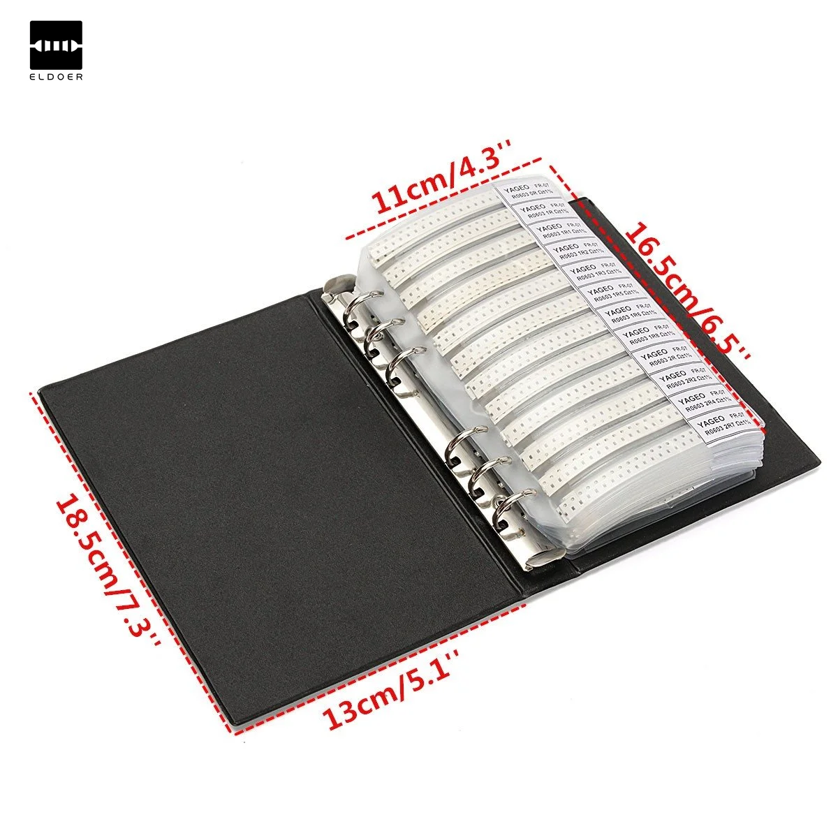 

1PC Black 0603 SMD Sample Book 170 ValuesX50pcs=8500pcs 1% Resistor Assortment Kit Resistors Sample Hot Sale