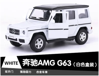 1/36 Diecasts& Toy Vehicles Mercedes G63 AMG Car Model Collection display Car Toys For Boy Children Gift brinquedos - Цвет: White