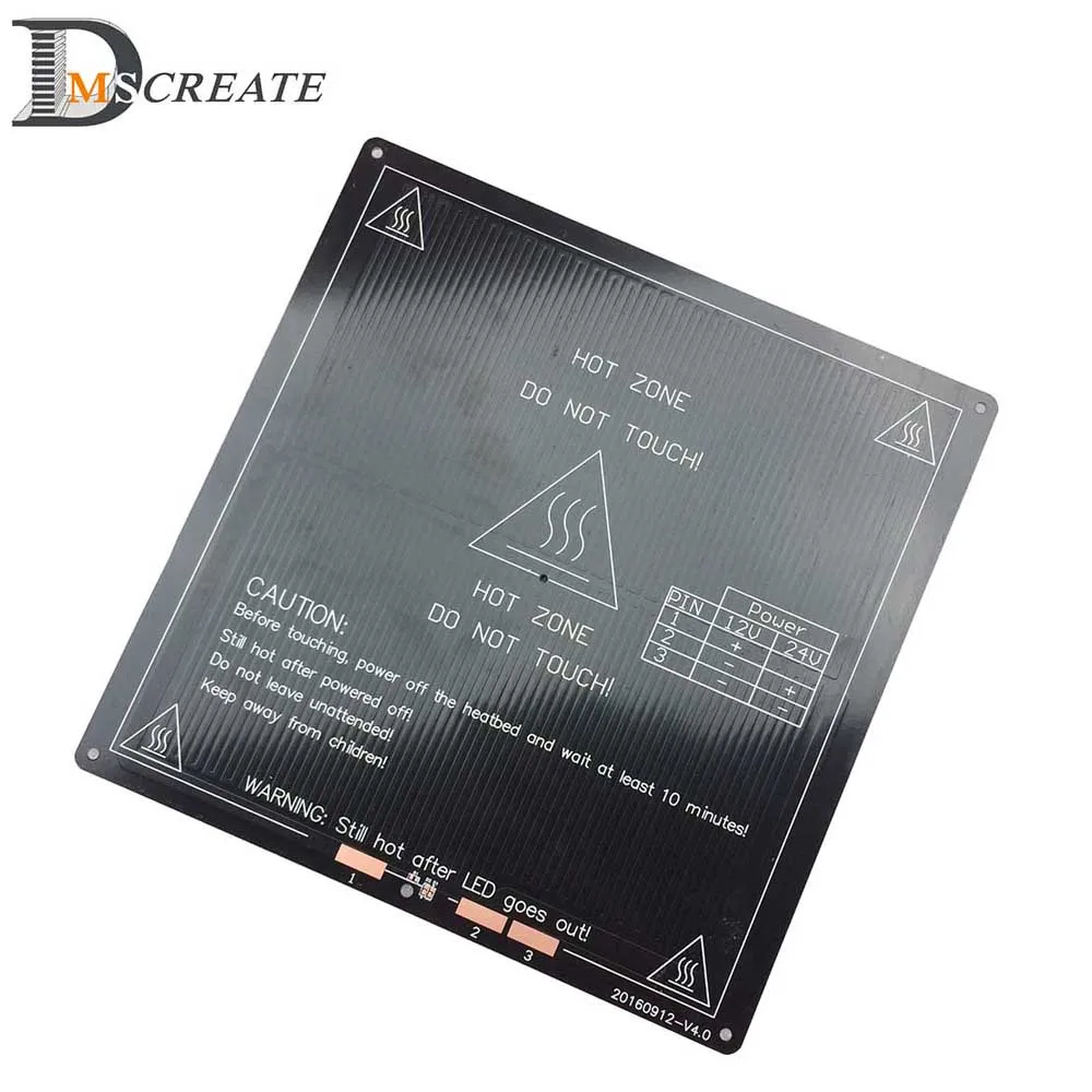 

DMS 3D printer heatbed Heat bed MK3 standard aluminum build plate 200W 220mm*220mm*3mm hot bed