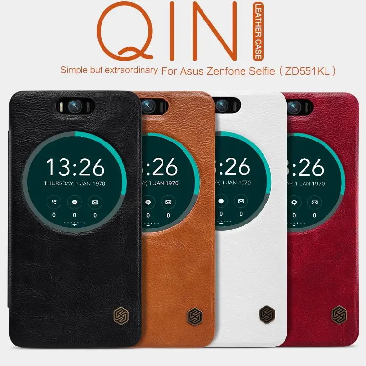 Nillkin QIN Series Leather Case For Asus Zenfone Selfie ZD551KL Luxury Brand Use Fine Leather 360