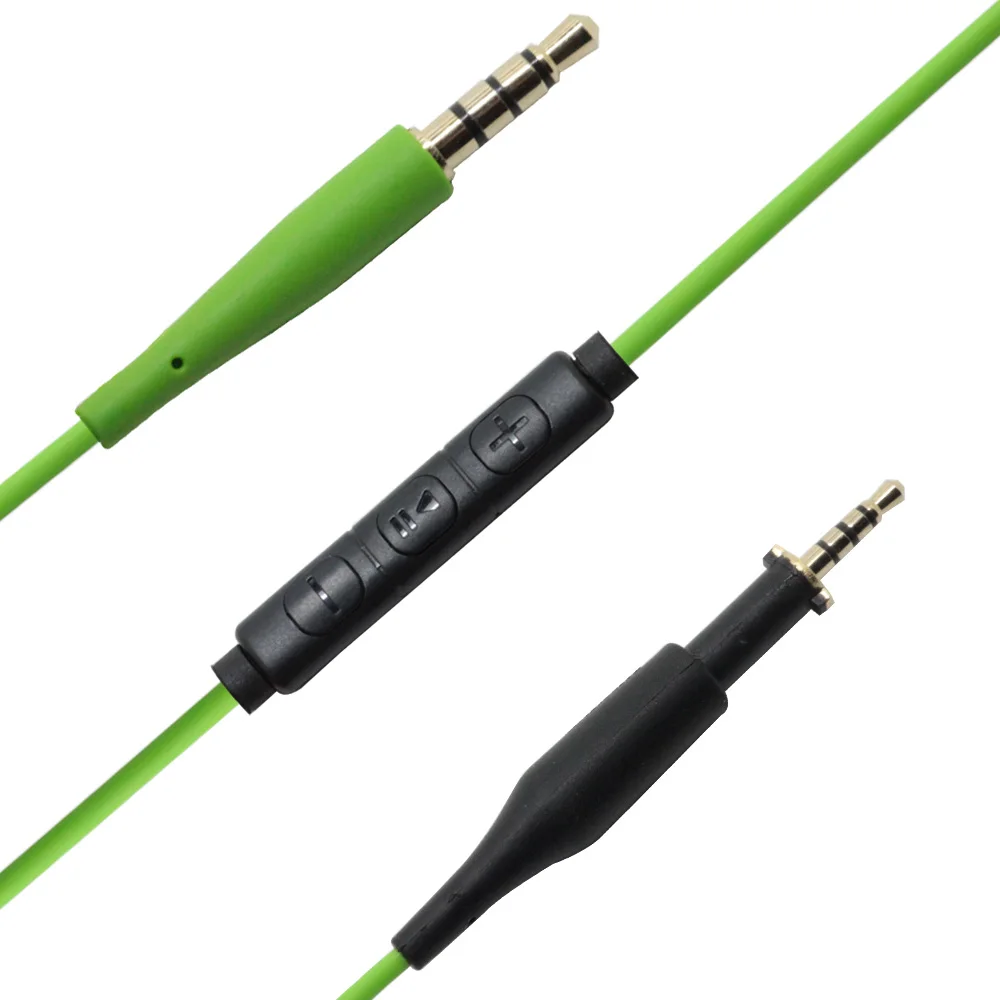 Gemacht aus Flexiblem Nylon K450 Kabel Kopfhörer AUX Audiokabel mit Mikrofon Lautstärkeregler Ersatz für AKG Q460 K451 K452 K480 K430 In Ear Kopfhörer