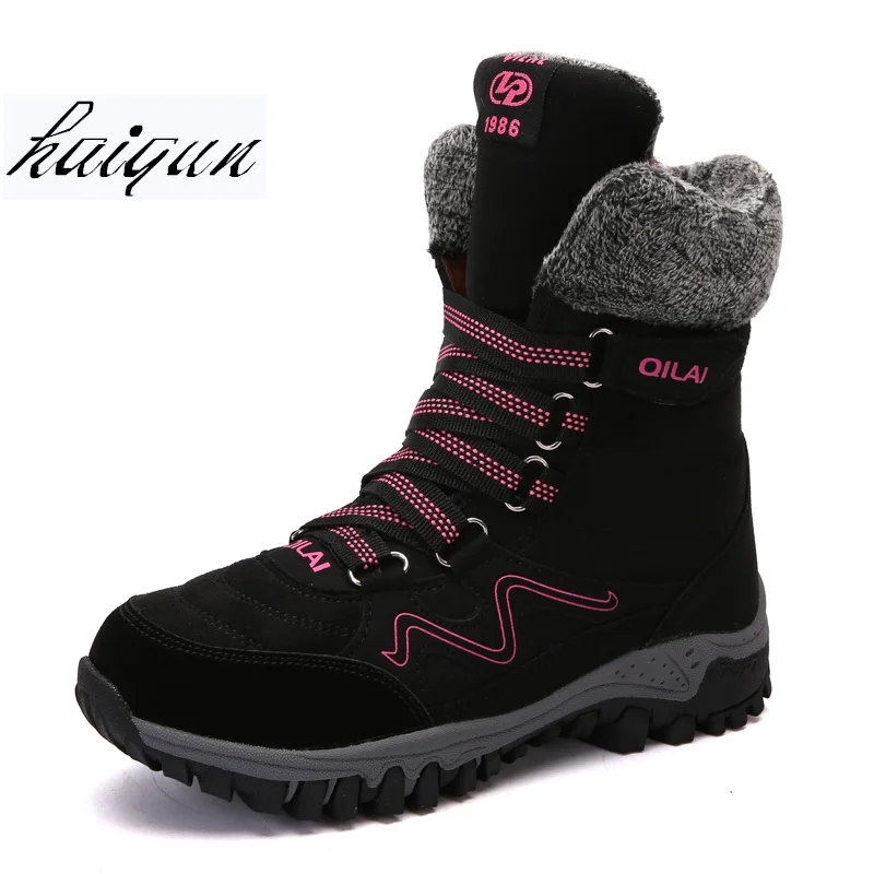 

Fashion Platform Ankle Boots Shoes Woman Cow Suede Equestrian Winter Thick Sole Lace-up Women Shoes Waterproof Martin Boot