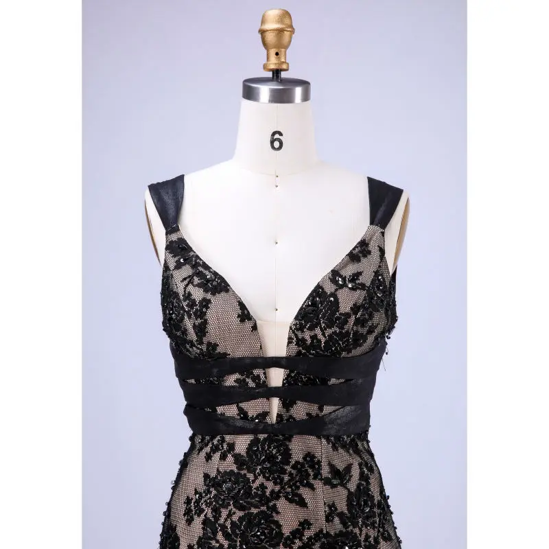 long lace evening dress