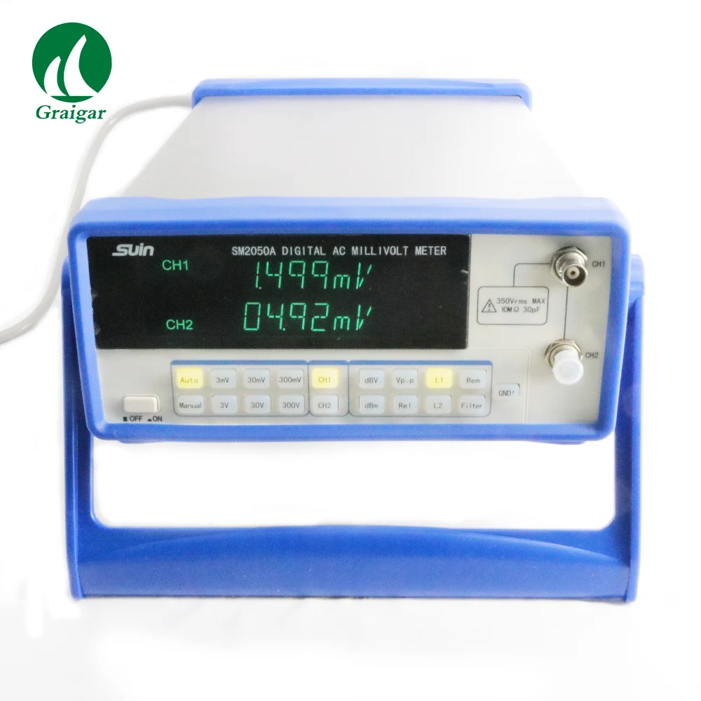 

SM2050A Digital AC Millivolt Meter Millivoltmeter AC Voltage Range 4 1/2 Digits Frequency Range 5Hz~5MHz