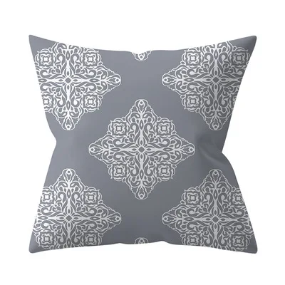 Наволочка ZENGIA с геометрическим рисунком 45*45 см, серый полиэстеровый чехол для подушки в полоску, треугольная наволочка, декоративные подушки - Цвет: HS03-16